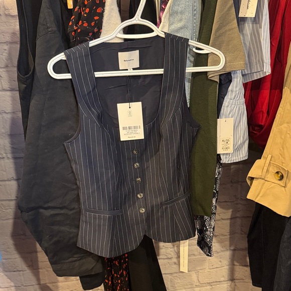 Reformation • NWT $240 Delanie top midnight stripe - Picture 5 of 5